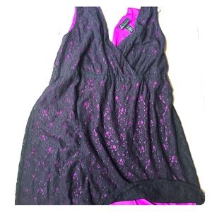 Lane Bryant Lace dress w/purple lining